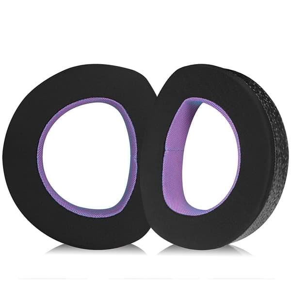 INF HD700-kuulokkeiden korvatyynyt - mustat ja violetit Magic Ice-Feel -tekonahkaiset korvakupit (2 kpl pidikkeillä)