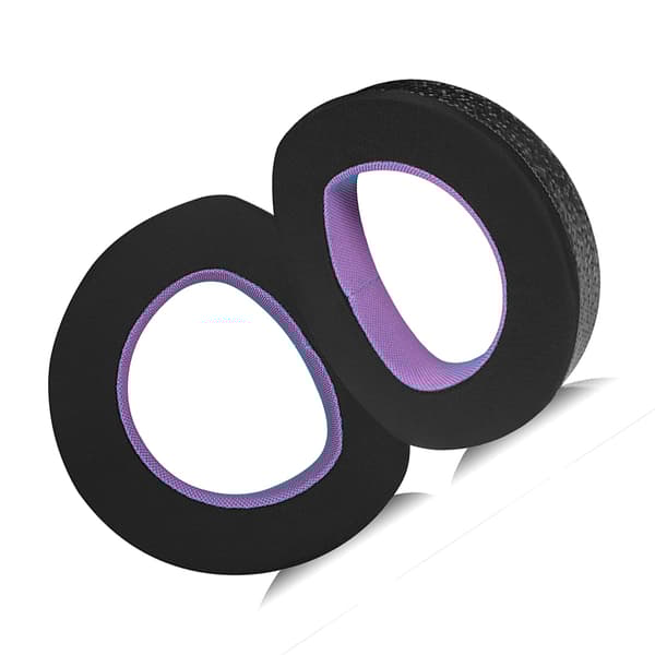 INF HD700-kuulokkeiden korvatyynyt - mustat ja violetit Magic Ice-Feel -tekonahkaiset korvakupit (2 kpl pidikkeillä)