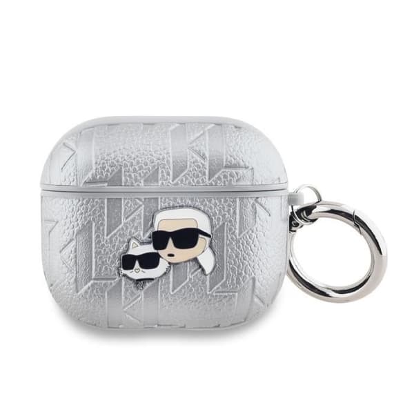 Coque för AirPods 3 med Karl och Choupette Prägling Karl Lagerfeld Silver