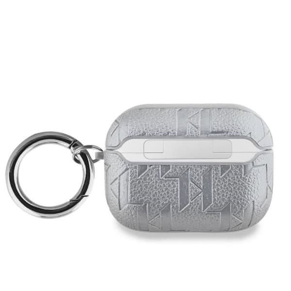 Fodral för AirPods Pro med Karl och Choupette-motiv Prägling Karl Lagerfeld Silver