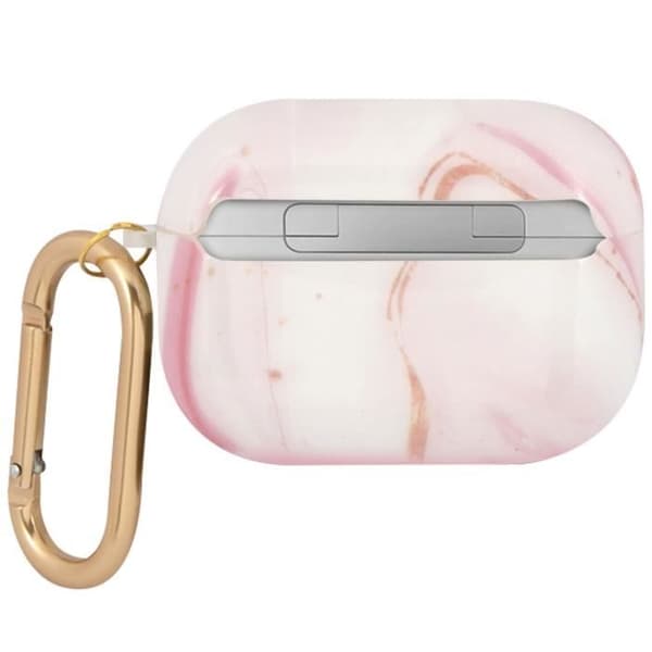 Coque för AirPods Pro Marmor Silikon Hård med Karbinhake Guess Rosa