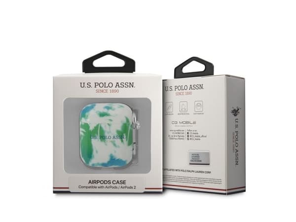 Silikonskal för Airpods 1 / 2 - U.S Polo - Stötsäker Skydd - Grön