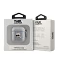 Miniatyrbild 3 av 3: Etui för AirPods 1 / 2 Monogram med Karl Head Prägling Karl Lagerfeld Silver