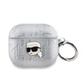 Miniatyrbild 1 av 3: Etui för AirPods 3 Monogram med Karl Head Pr präglat Karl Lagerfeld Silver