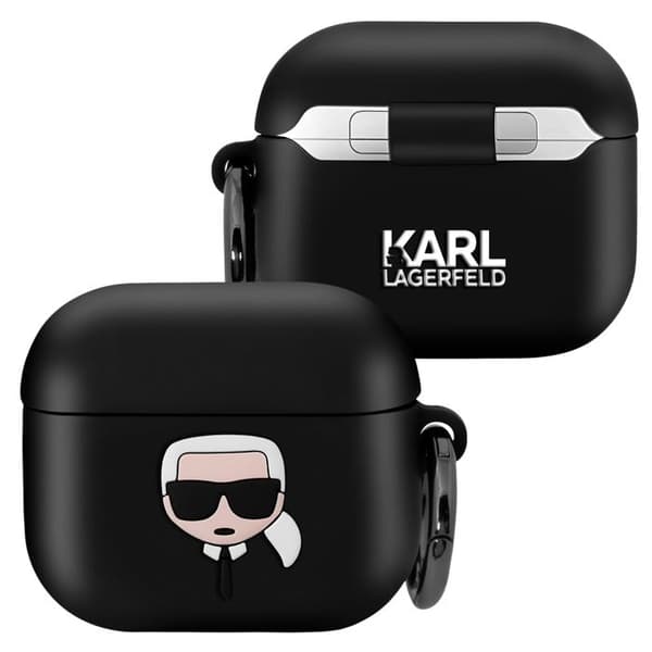 Silicone-skydd för AirPods 3 - Karl Lagerfeld - Svart