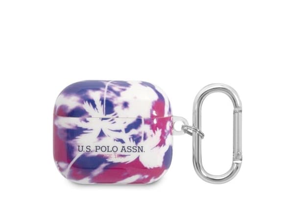 Stötsäker Etui för Airpods 3 - U.S Polo, Lila Silikon