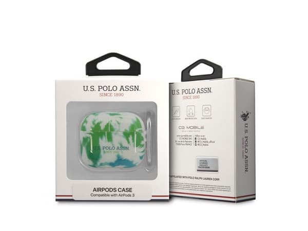 Coque för Airpods 3 - Skydd i hård silikon U.S Polo - Grön