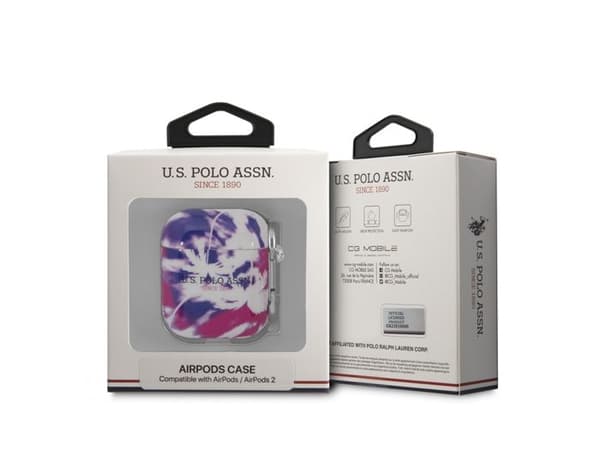 Coque för Airpods 1 / 2 Palm i silikon, U.S Polo Lila