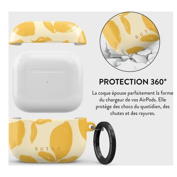 Coque för AirPods 3 Anti-rip Modell Lemon Tart Burga Gul