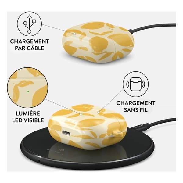 Coque för AirPods 3 Anti-rip Modell Lemon Tart Burga Gul