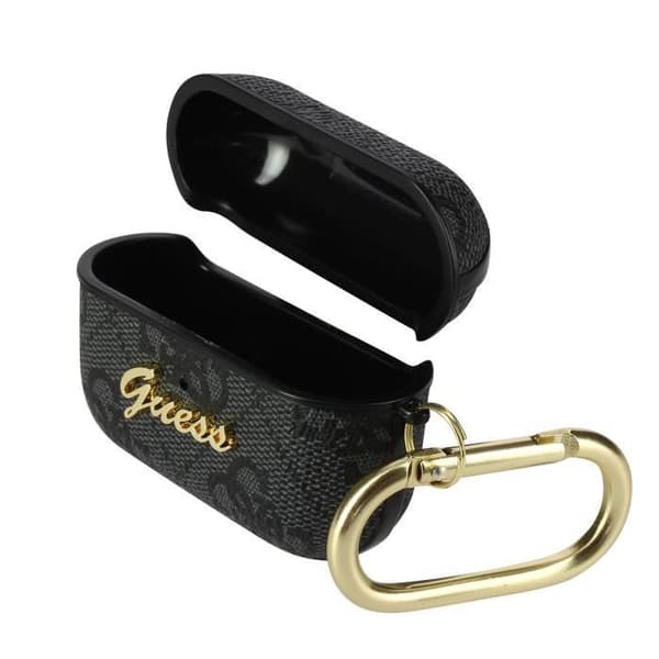 Hård AirPods Pro-fodral med Guess-design och svart relieflogotyp