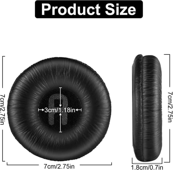Öronkuddar för JBL Tune600BT/T660NC/T510BT/T500/T450BT Hörlurar 1 par