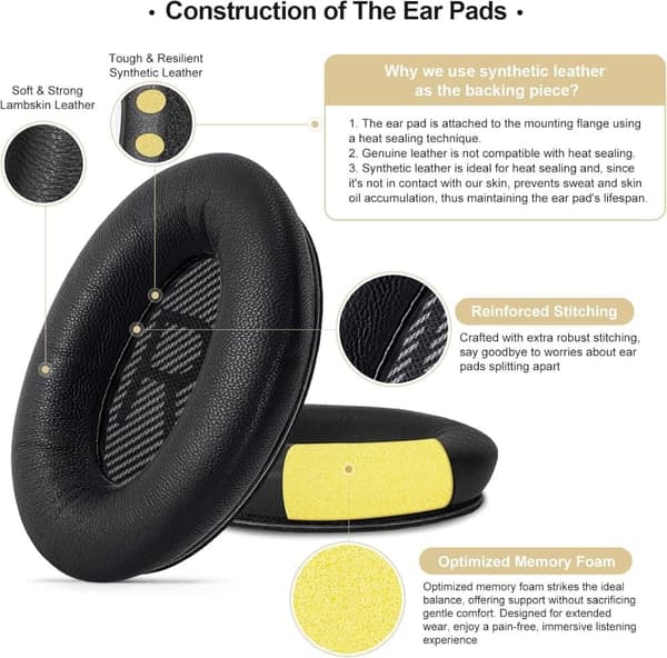 Korvatyynyt Bose QC 2, QC15, QC25, QC35 I/II, AE 2, AE 2i, AE 2w, SoundLink, SoundTrue