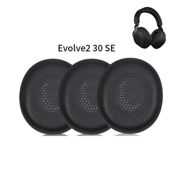 INF Sort Protein Læder Ørepuder til Jabra Evolve2 30 SE
