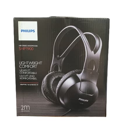 Philips SHP1900 stereoheadset, lätt och bekvämt, 2 meter lång kabel, lämplig för datorer och mobiltelefoner