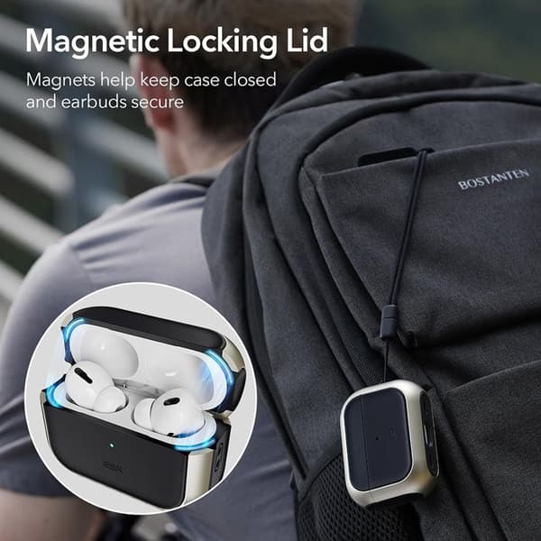 Coque för Apple AirPods 4 - ESR Orbit Hybrid HaloLock - Vit