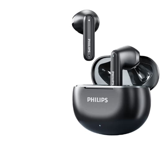 Philips TAT3220 ægte trådløst Bluetooth-headset, sort, enkel in-ear-lyd, behagelig lytning