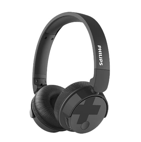 Philips svarta trådlösa vikbara on-ear-hörlurar – enkel stil, fritt lyssnande