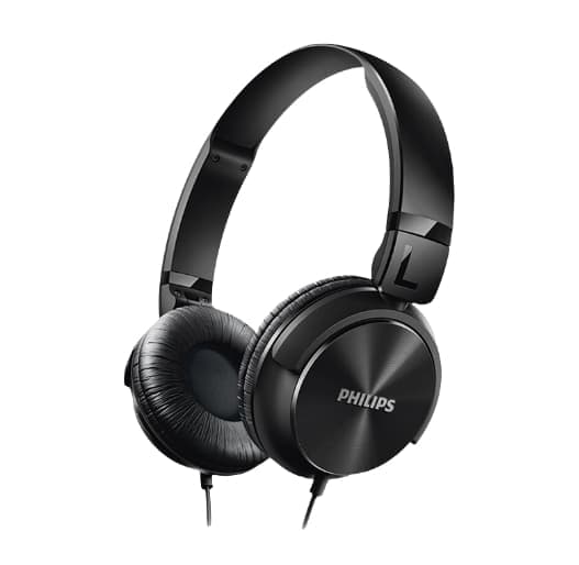 Philips Black Classic On-Ear-hörlurar – Uppslukande ljud, bekväma när du är på språng