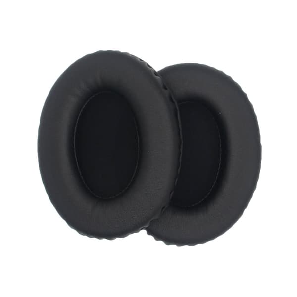 INF Premium 90x70mm Ovale Øreputer i Proteinlær - Svart (2-pakning)