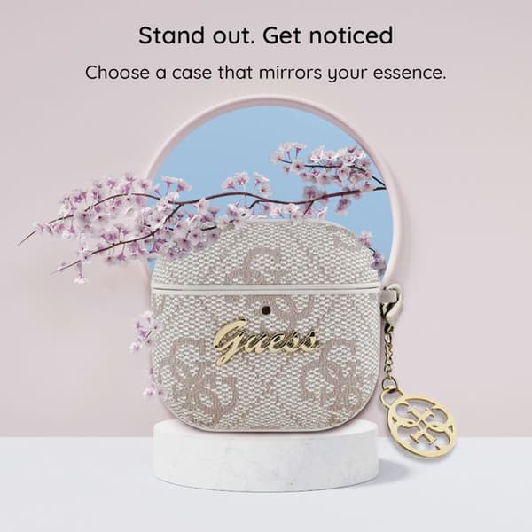 Étui för Apple AirPods 4 - Guess 4G Charm Collection (GUA4G4GSMP) - Rosa