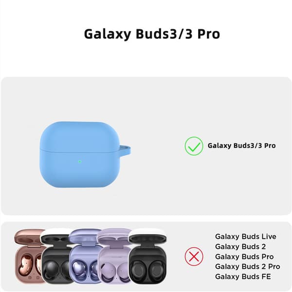 INF Silikoneetui til Samsung Galaxy Buds 3/3 Pro Blå