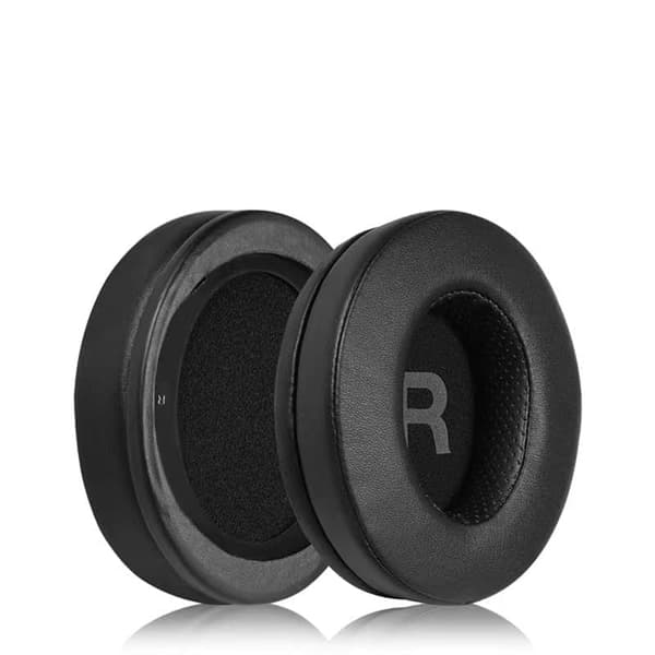 [Protein læder LR print] 1 x sort ørepude til Philips SHP9500 ørepude SHP9500 ørepude pandebånd ørepude ørepude ørepude reservedel