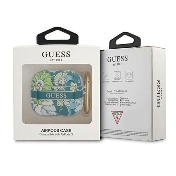Guess Flower Strap Airpods 3 fodral (grön)