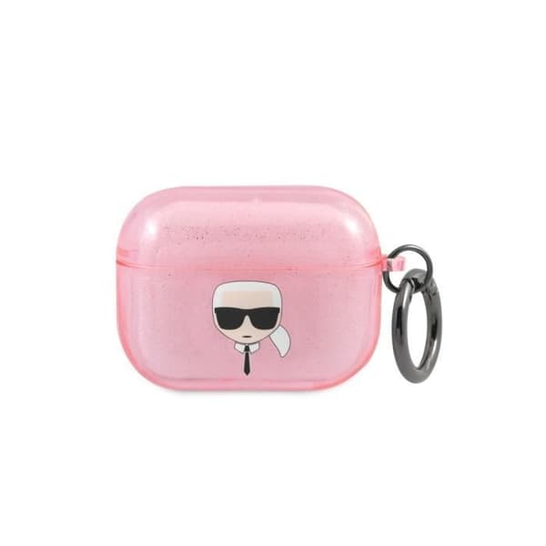 Fodral till Airpods Pro Glitter Chic i högkvalitativ TPU Karl Lagerfeld Rosa
