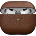 Miniatyrbild 1 av 4: Skyddsetui - KEYBUDZ - Apple AirPods 3 - Äkta läder - Brun - Stötbeständig