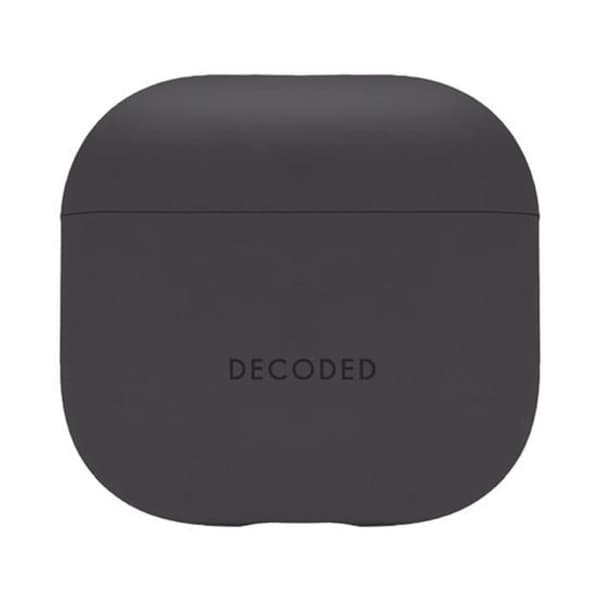 Siliconfodral för AirPods 4 med stötabsorberande design och LED-indikator Decoded Svart