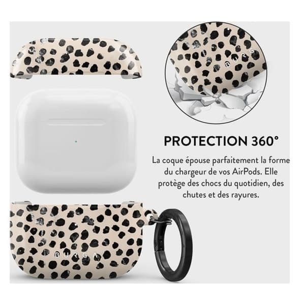Coque för AirPods Pro 3 Anti-repor Modell Almond Latte Burga Beige