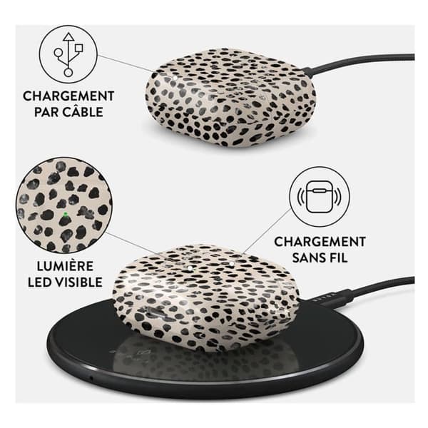 Coque för AirPods Pro 3 Anti-repor Modell Almond Latte Burga Beige