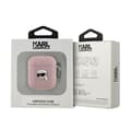 Miniatyrbild 3 av 3: AirPods 1/2 generations fodral (rosa) Karl Lagerfeld Monogram Karl Head