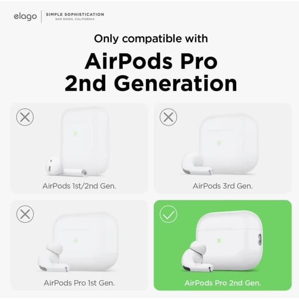 Elago Transparent etui med nylonrem för AirPods Pro 2 Lovely Pink