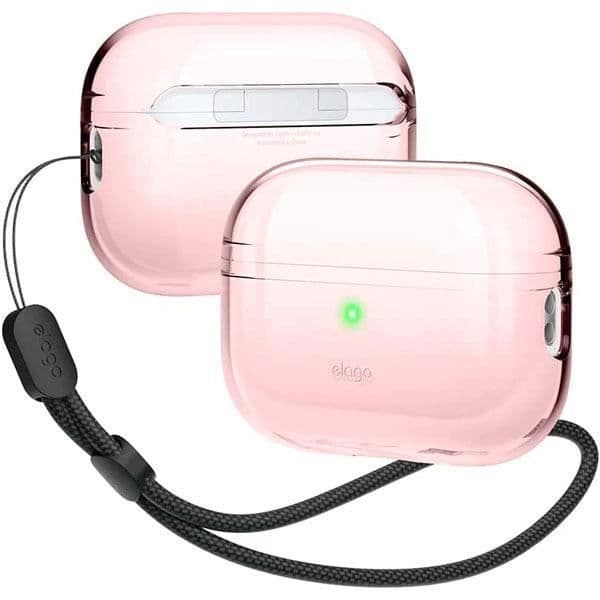 Elago Transparent etui med nylonrem för AirPods Pro 2 Lovely Pink