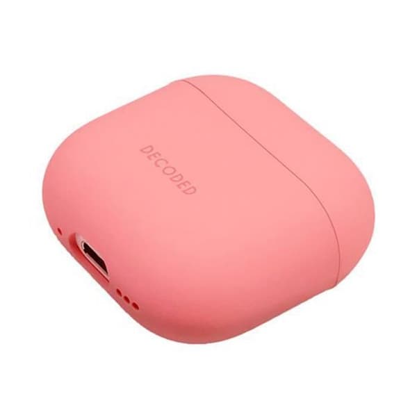 Skyddsomslag för AirPods 4 i stöttålig silikon med LED-indikator Decoded Rosa