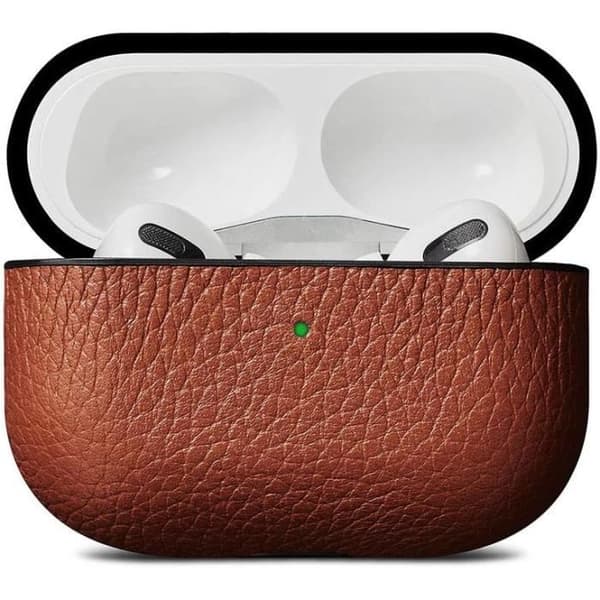 Läderfodral - Woolnut - AirPods Pro - Cognac Brun - Fullnarv - Lätt