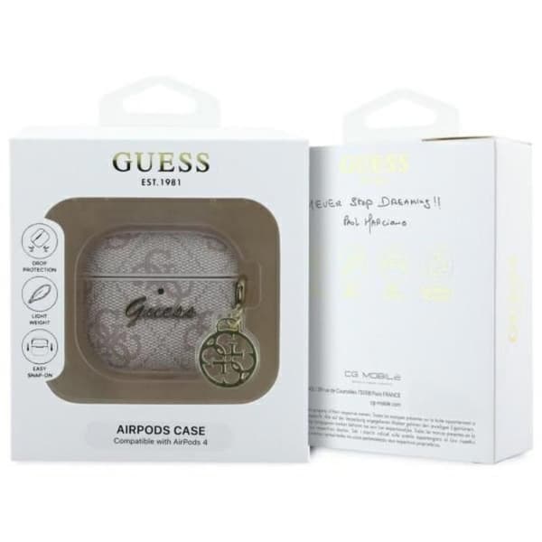 Étui för Apple AirPods 4 - Guess 4G Charm Collection (GUA4G4GSMP) - Rosa