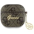 Miniatyrbild 1 av 6: Etui för Apple AirPods 4 - Guess 4G Charm Collection (GUA4G4GSMW) - Brun