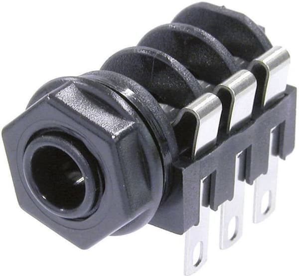 Neutrik - NMJ6HC-S - Klinken kontakt 6.35 mm hona inbyggd horisontellt ()