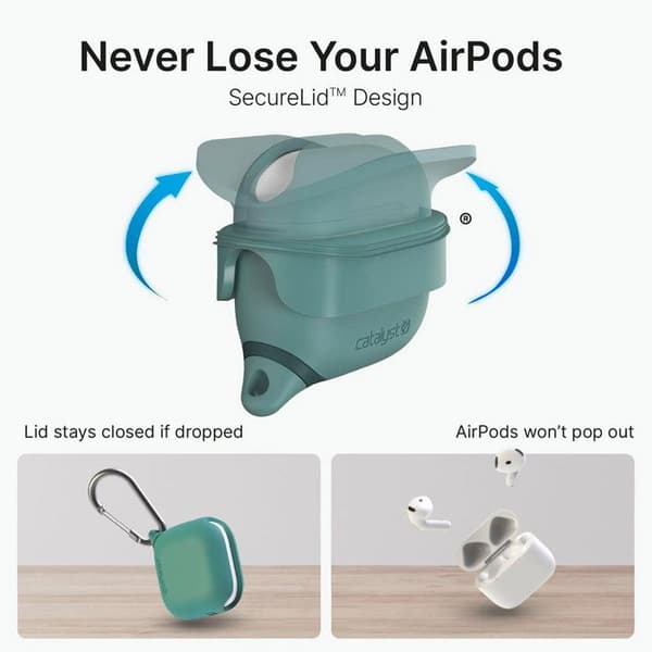 Vattentät IPX6 skal för Airpods 4 med karbinhake Catalyst Grön