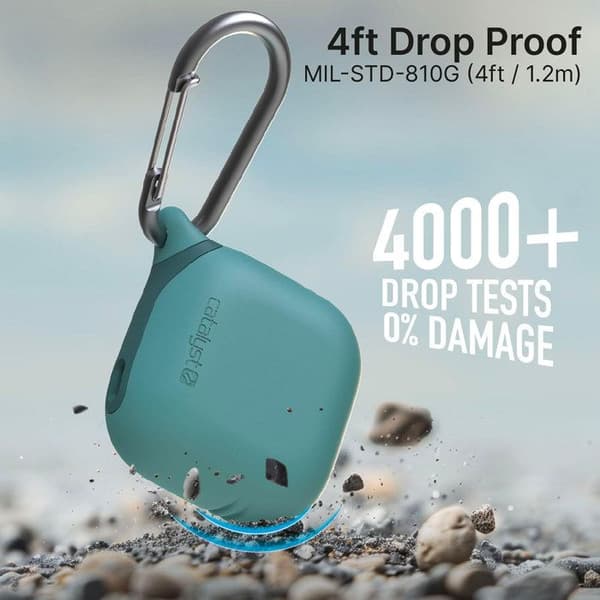 Vattentät IPX6 skal för Airpods 4 med karbinhake Catalyst Grön