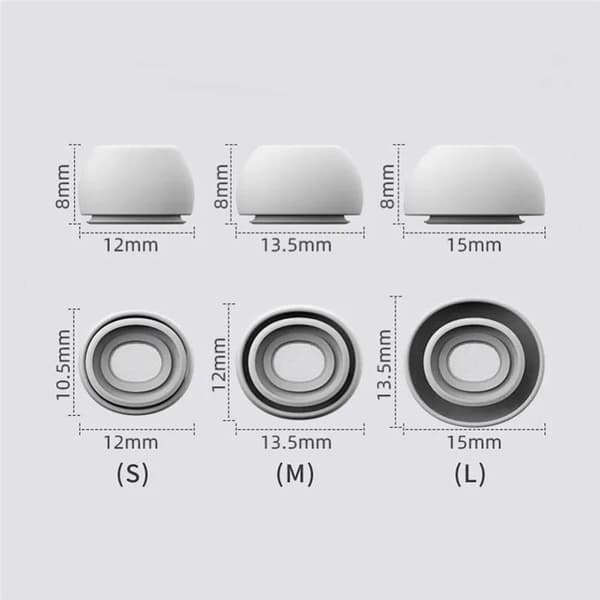 Ørepuder 6-pak Apple AirPods Pro 2 - Hvid