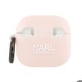 Miniatyrbild 2 av 6: AirPods 4-fodral i silikon Karl Lagerfeld Choupette Head 3D (rosa)