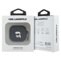 Miniatyrbild 3 av 6: Coque för Apple AirPods 4 - Karl Lagerfeld Silicone Karl Head 3D (KLA4RUNIKK) - Svart