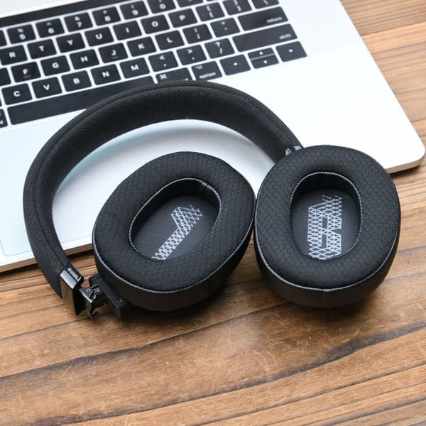 INF Svarte øreputer for JBL E65BTNC hodetelefoner - Sett med 2