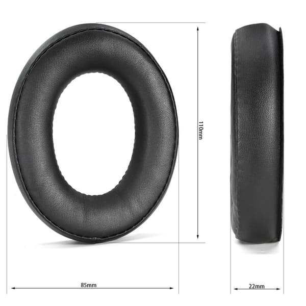 INF Svarta öronkuddar för Sennheiser HD620S HD400Pro HD560S - 2-pack