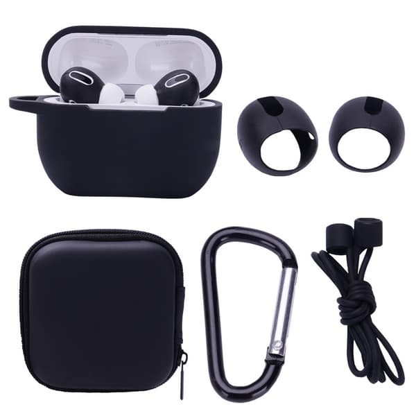 INF Skyddskit för AirPods Pro trådlösa Bluetooth-hörlurar Svart