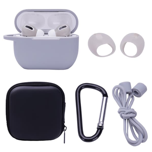 INF Skyddskit för AirPods Pro trådlösa Bluetooth-hörlurar Grå